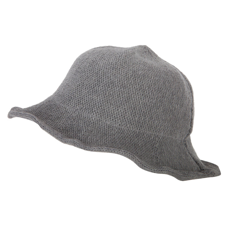 Ladies Wool Wired 3 Inch Brim Bucket Hat