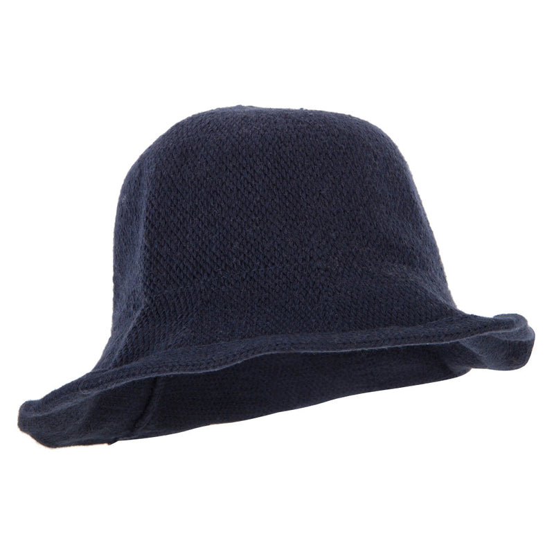 Ladies Wool Wired 3 Inch Brim Bucket Hat