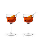 Raye Angled Crystal Nick & Nora Glasses Set of 2 by Viski