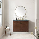 James Martin Amberly 36" Dual Mount Single Bathroom Vanity, Mid-Century Walnut