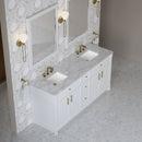 James Martin Bellshire 72" Double Bathroom Vanity, Bright White