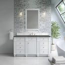 James Martin Bristol 60" Single Bathroom Vanity, Bright White