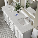 James Martin Bristol 72" Double Bathroom Vanity, Bright White