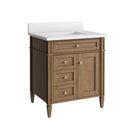 James Martin Brittany 30" Single Bathroom Vanity, Pecan