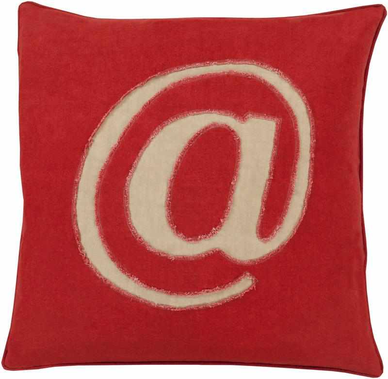 Laareind Bright Red Pillow Cover