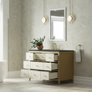 James Martin Celeste 48" Single Bathroom Vanity, Sunwashed Oak with Embossed Shagreen Drawer Fronts