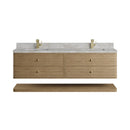 James Martin Allamari 72" Floating Double Bathroom Vanity, Dune Mist