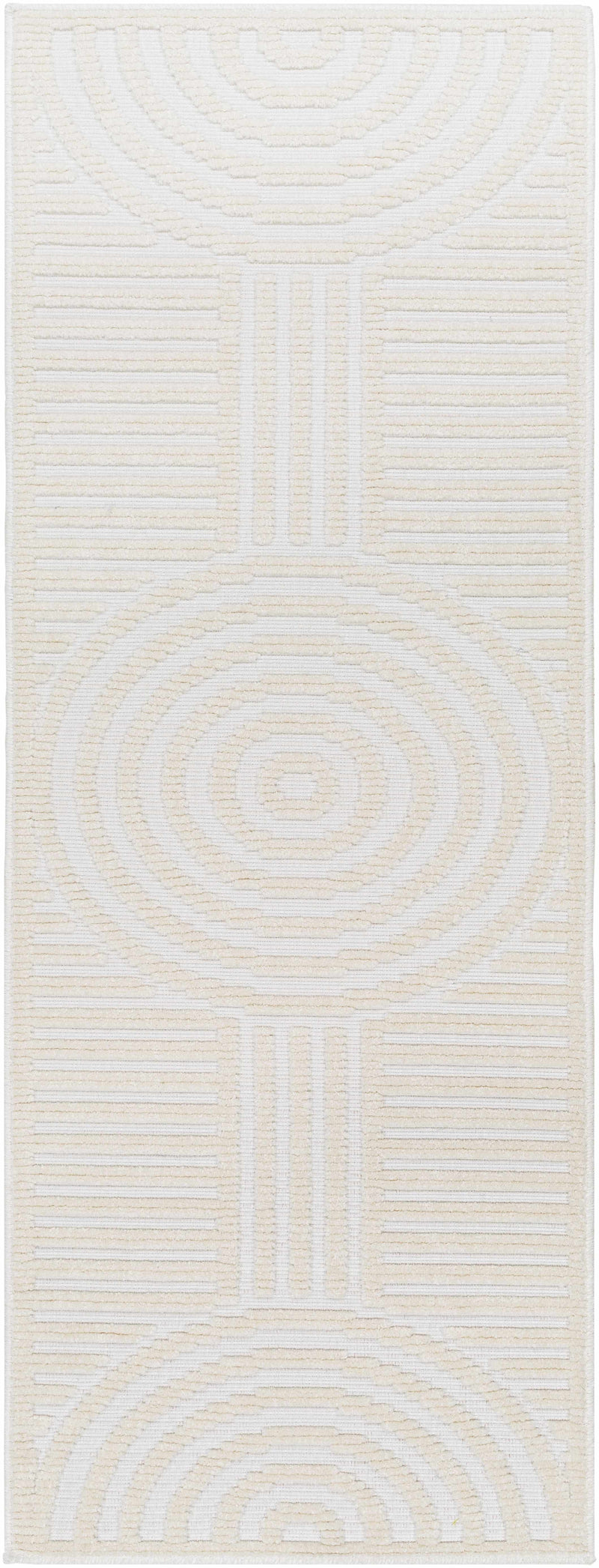 Deron White Washable Area Rug