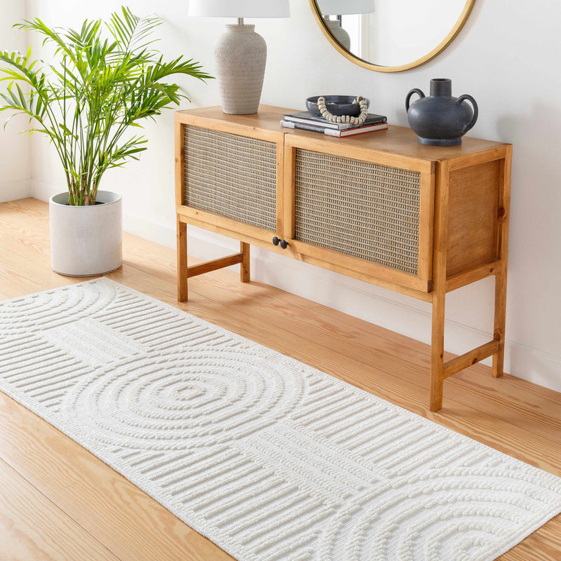 Deron White Washable Area Rug