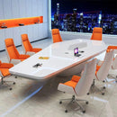 Vertix · White Conference Room Table, Tapered Hexagon