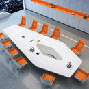 Vertix · White Conference Room Table, Tapered Hexagon