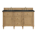 James Martin Lorelai 60" Double Bathroom Vanity, Light Natural Oak