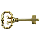 Versatile Polished Solid Brass Roll Top Desk Lock Key Blank for Double-Bit Locks