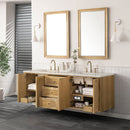 James Martin Laurent 72" Dual Mount Double Bathroom Vanity, Light Natural Oak