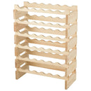 36 Bottles Stackable Wooden Wobble-Free Modular Wine Rack by LJGDeals