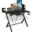 Multifunctional E-Sport Gaming Desk with Headset Hook and Cup Holder by LJGDeals