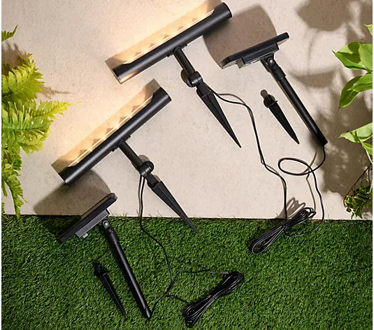 SmartYard Solar Light Bar Set of 2 65 Lumen With Remote Panel