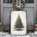 Vintage Pine Tree Christmas Wall Art by Tailored Canvases