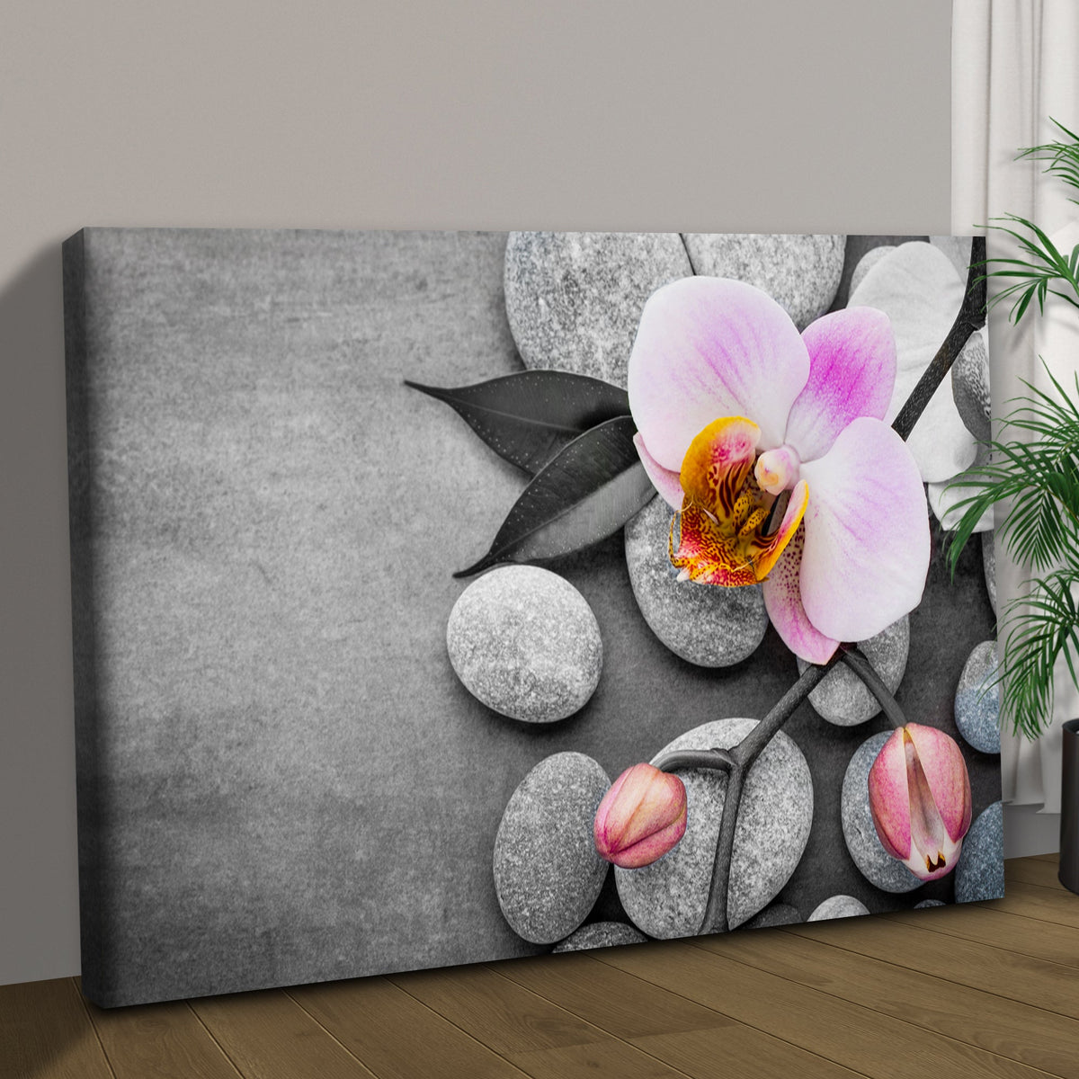 Fresh White Orchid Flower Canvas Wall Art, photo 2 of 7