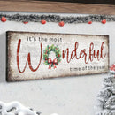 It's the most Wonderful Time of the Year Christmas Sign IV by Tailored Canvases