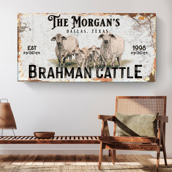 Personalized Brahman Cattle Sign II, photo 2 of 8