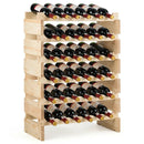 36 Bottles Stackable Wooden Wobble-Free Modular Wine Rack by LJGDeals