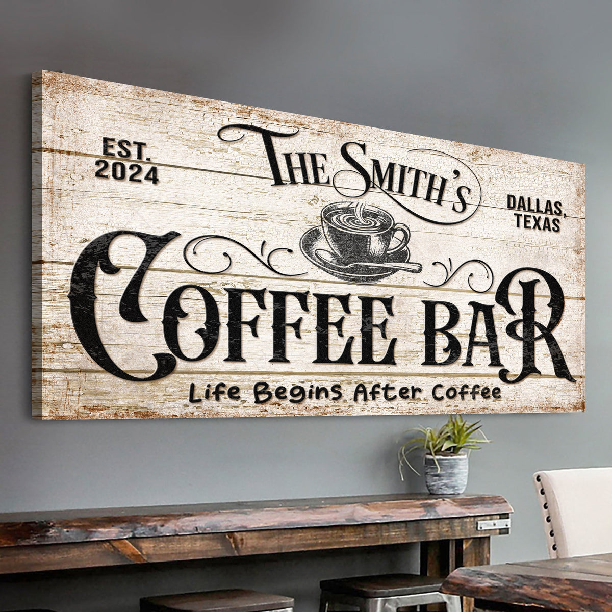 Personalized Coffee Bar Sign IV, photo 2 of 8
