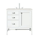 James Martin Addison 36" Single Bathroom Vanity, Glossy White
