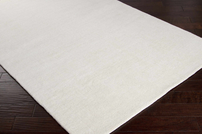 Brockton Solid Wool Light Beige Area Rug