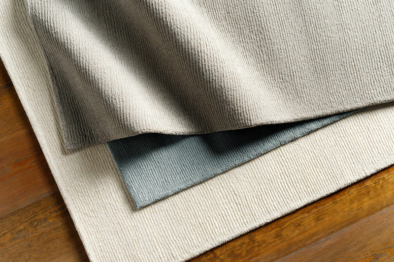 Brockton Solid Gray Wool Rug