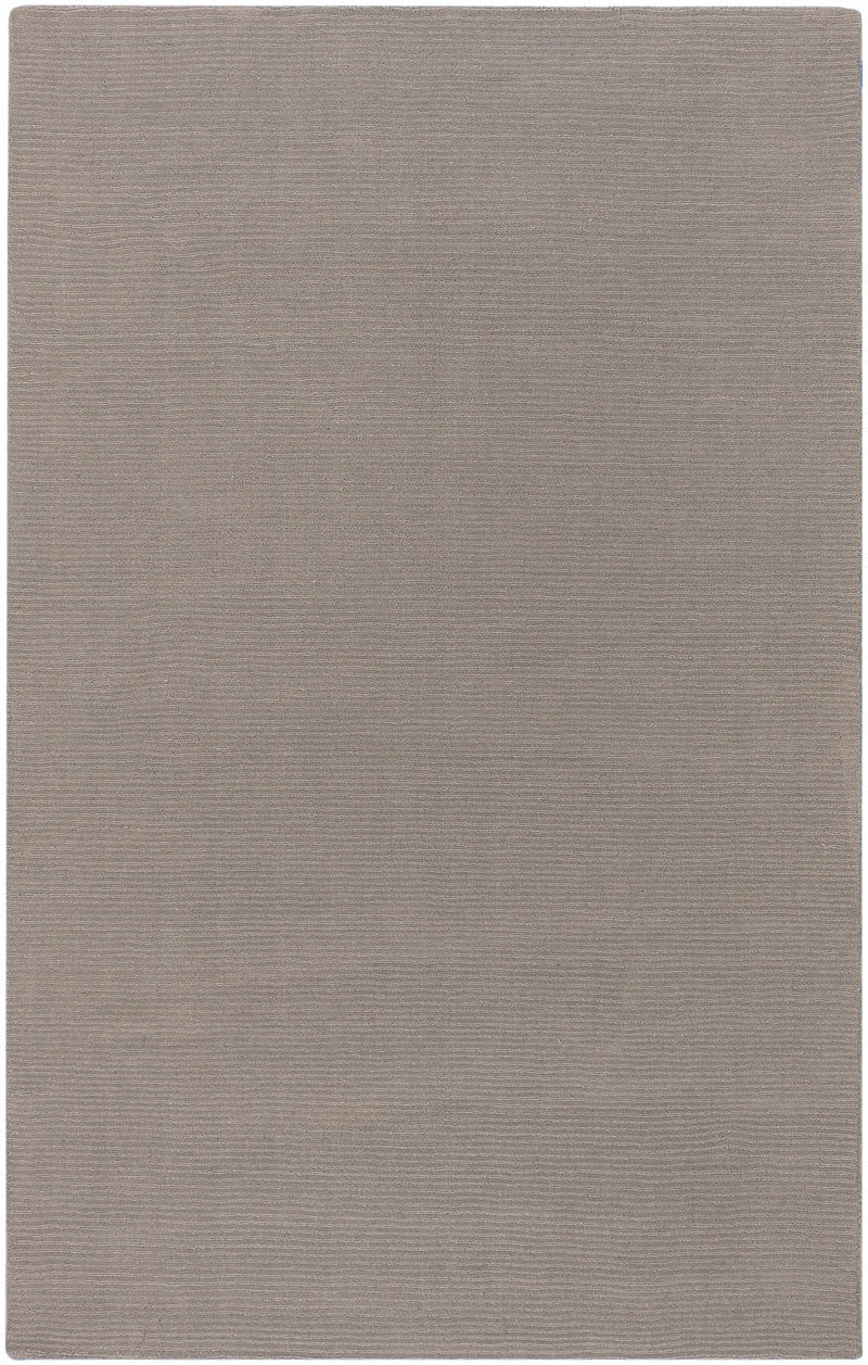 Brockton Solid Wool Gray Area Rug