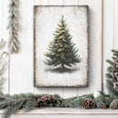 Vintage Pine Tree Christmas Wall Art by Tailored Canvases