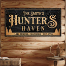 Personalized Hunters Haven Family Sign