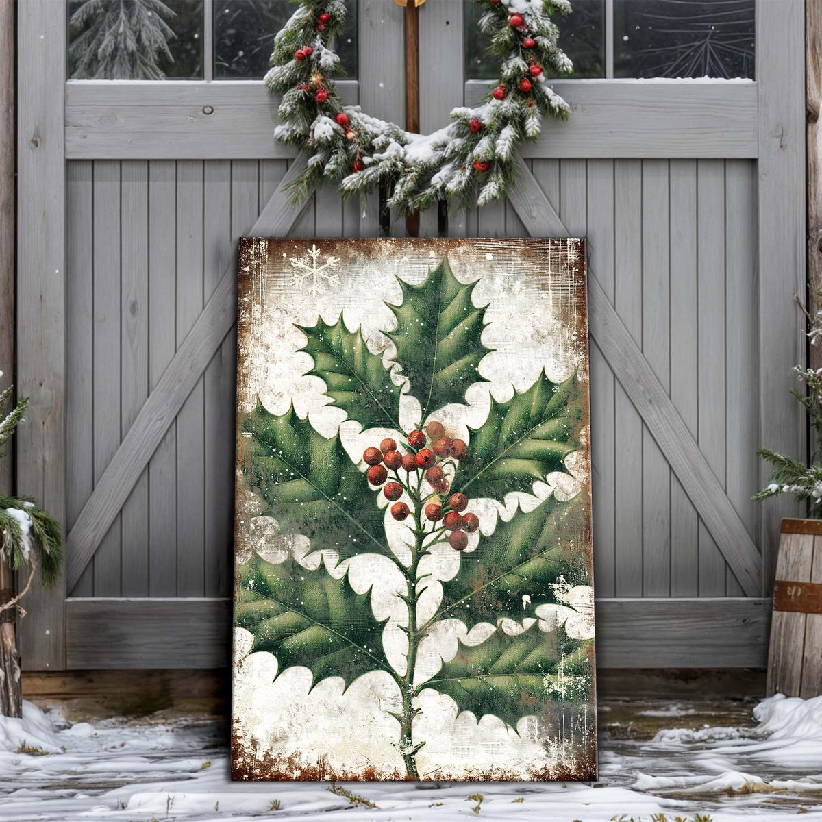 Christmas Holly Wall Art, photo 2 of 8