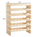 36 Bottles Stackable Wooden Wobble-Free Modular Wine Rack by LJGDeals
