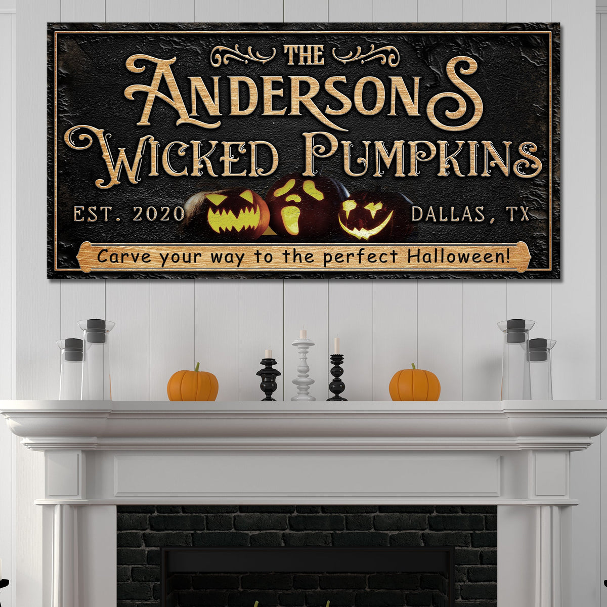 Personalized Wicked Pumpkins Halloween Sign, photo 2 of 8