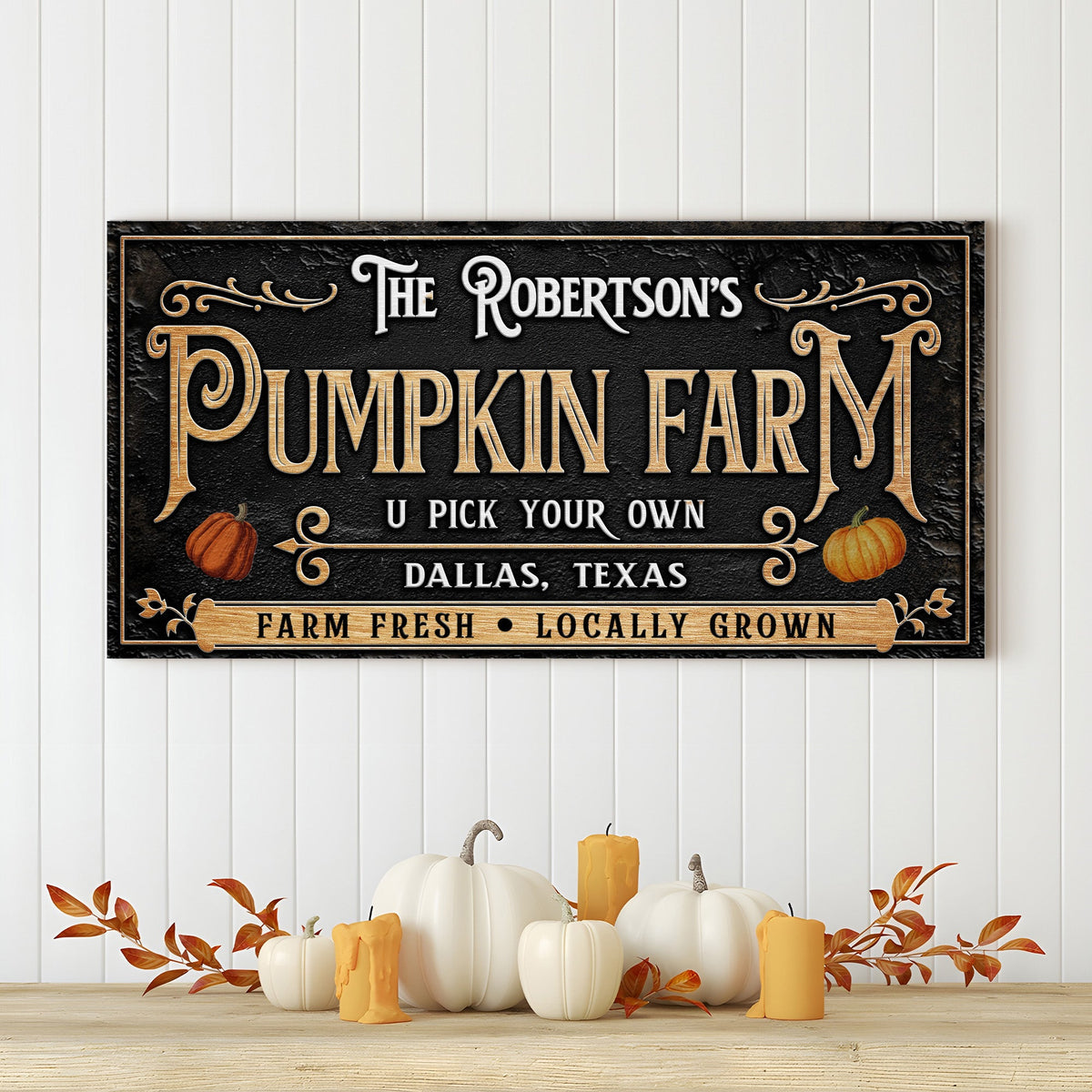 Personalized Pumpkin Farm Halloween Sign, photo 2 of 8