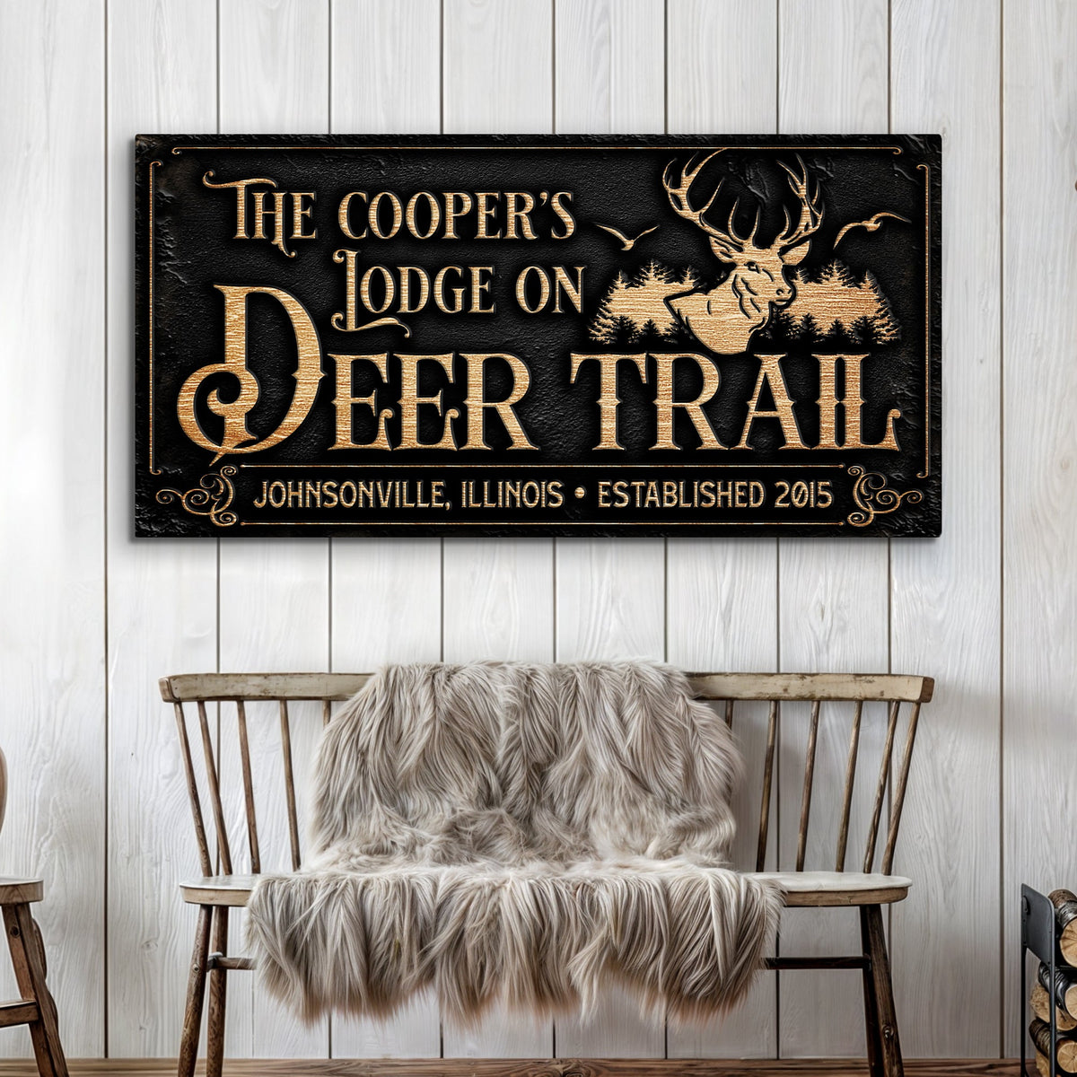 Hunting Lodge Sign, photo 3 of 8