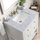 James Martin Breckenridge 30" Single Bathroom Vanity, Bright White