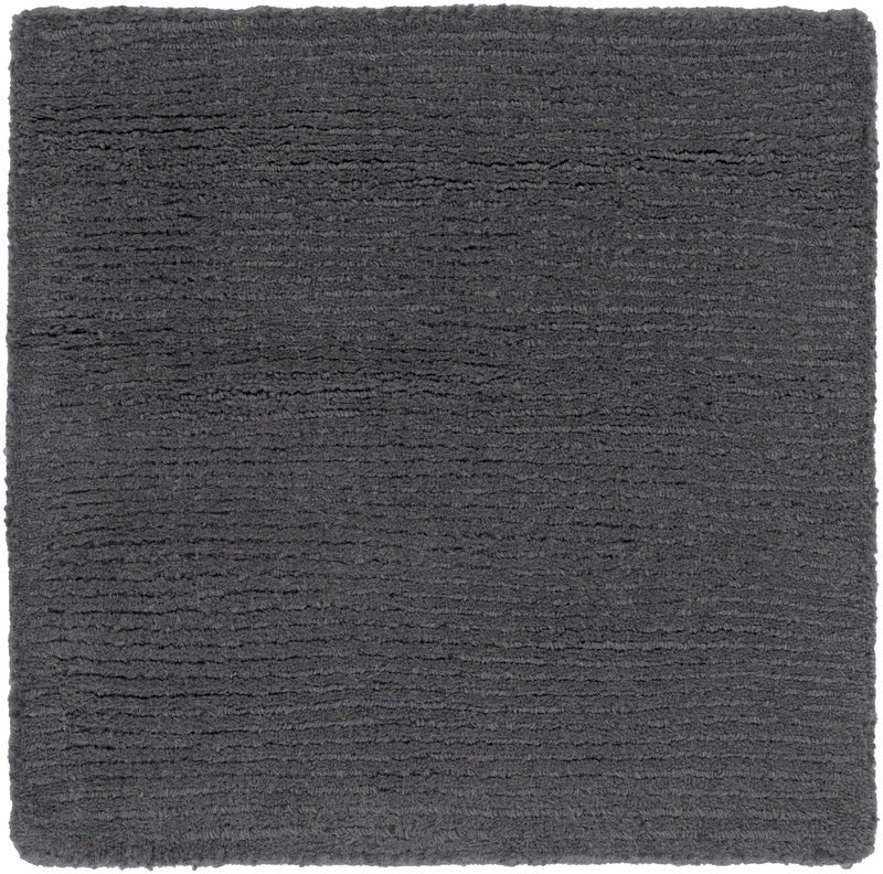 Brockton Solid Wool Charcoal Area Rug