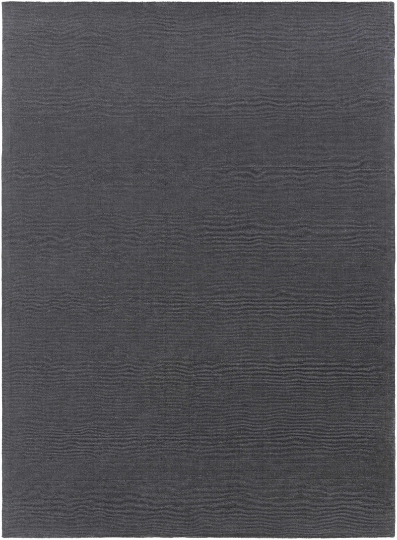 Brockton Solid Wool Charcoal Area Rug