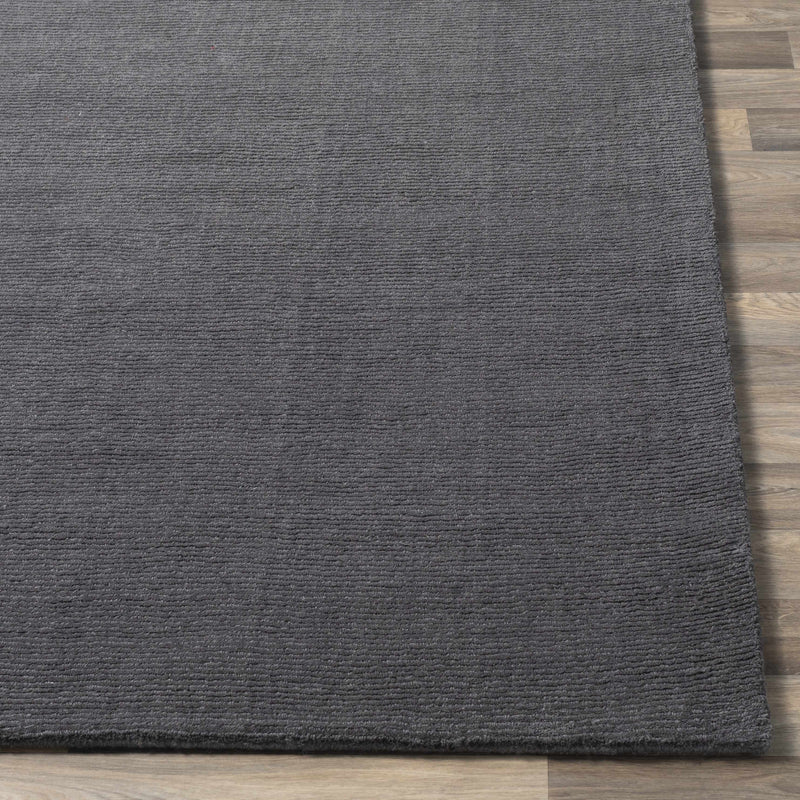 Brockton Solid Wool Charcoal Area Rug