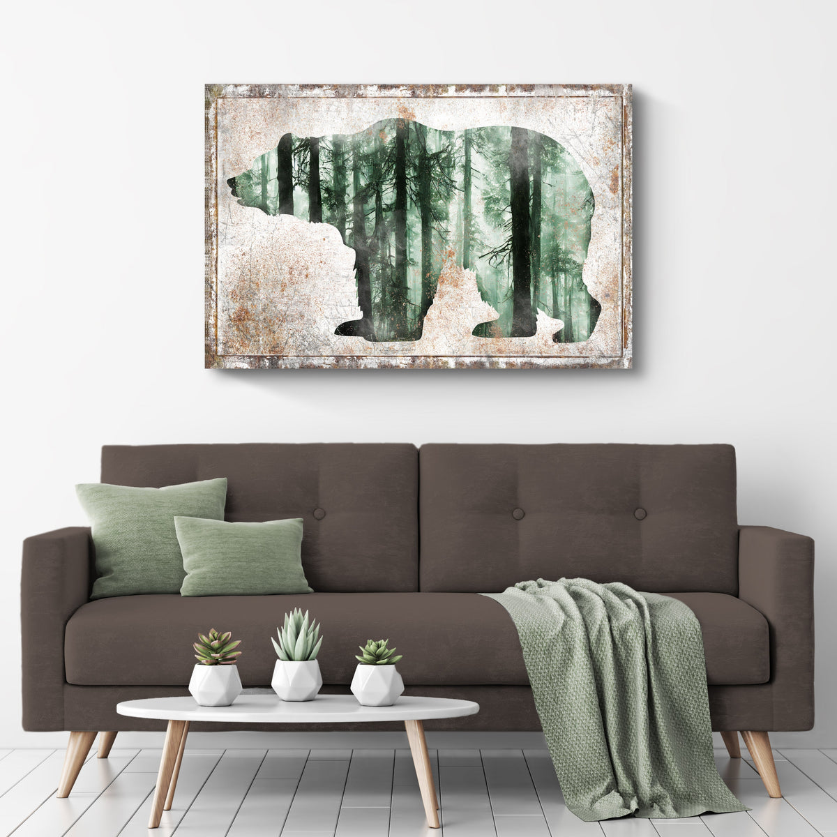 Animals Forest Bear Birch Canvas Wall Art, photo 2 of 7