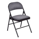 4 Pieces Fabric Upholstered Padded Seat Folding Chairs Seet by LJGDeals