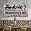 Backyard Bar & Grill Sign XX