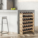 36 Bottles Stackable Wooden Wobble-Free Modular Wine Rack by LJGDeals