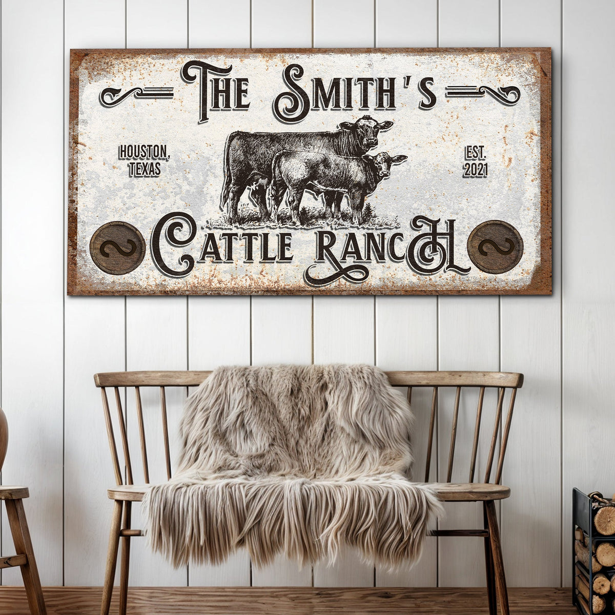 Branded Cattle Ranch Sign IV, photo 2 of 8