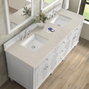 James Martin Lorelai 72" Double Bathroom Vanity, Bright White