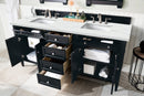 James Martin Brittany 72" Double Bathroom Vanity, Black Onyx