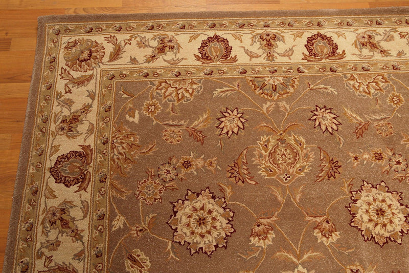 5'6" X 8'6" handmade 100% wool Traditional Oriental Area Rug Brown